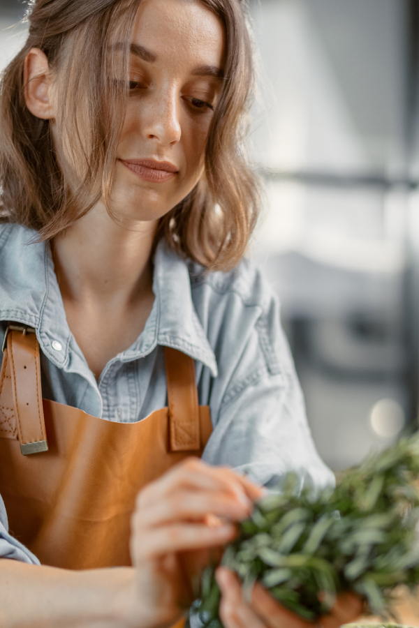 women cooking healthy meal in the kitchen